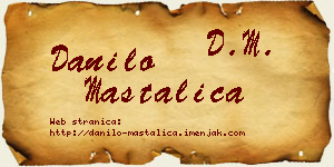 Danilo Mastalica vizit kartica